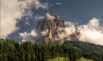 Langkofel in clouds