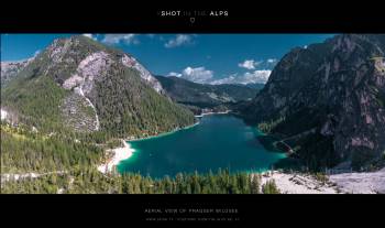 Aerial view of Pragser Wildsee