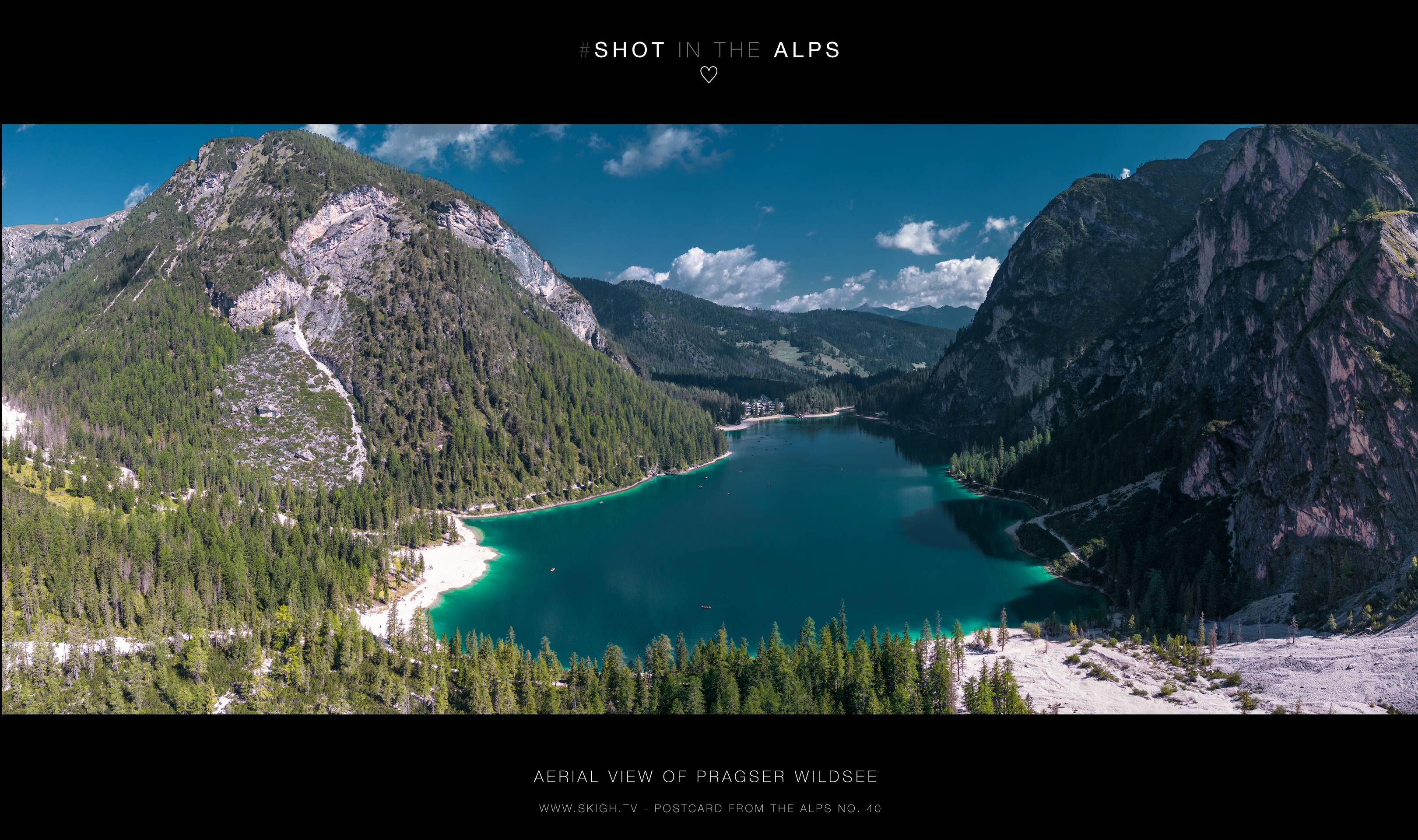 Aerial view of Pragser Wildsee | 1/2000s * f1.7 * ISO 140 * 7mm - 6.7 mm f/1.7 - DJI Mini 3 pro Aerial view of Pragser Wildsee