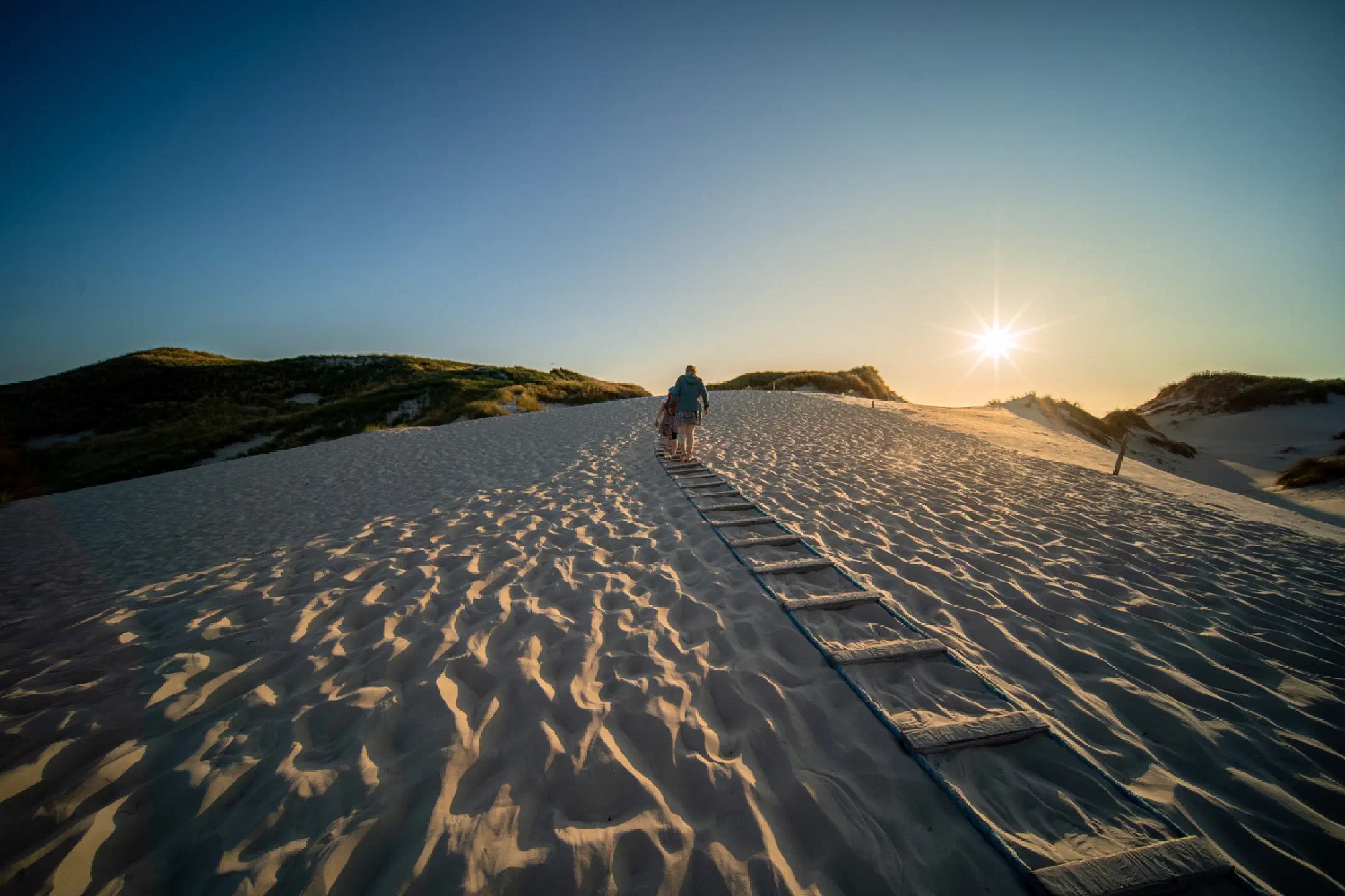 Girls admiring the evening sun