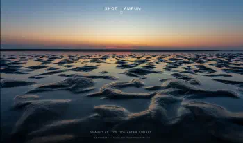 Seabed at low tide after sunset