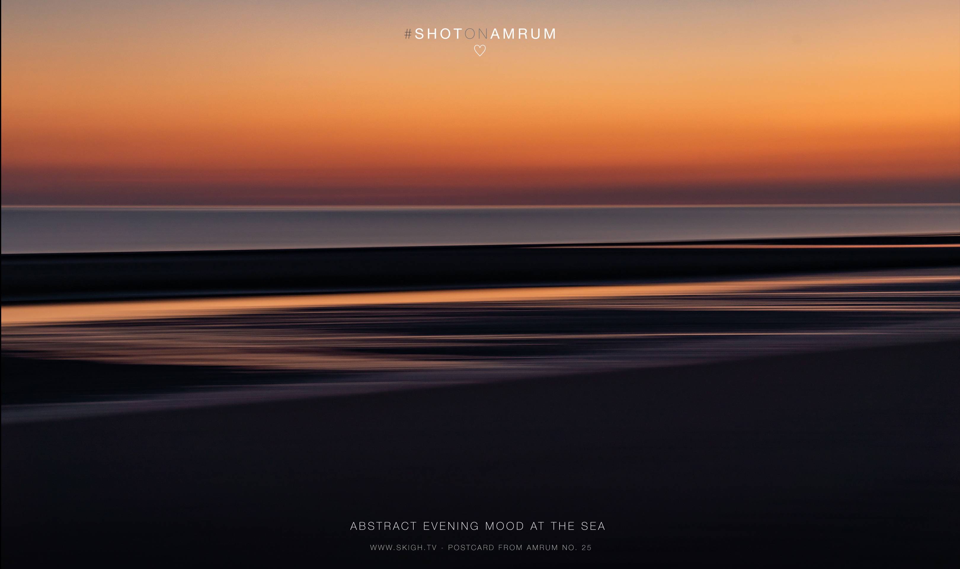 Abstract evening mood at the sea