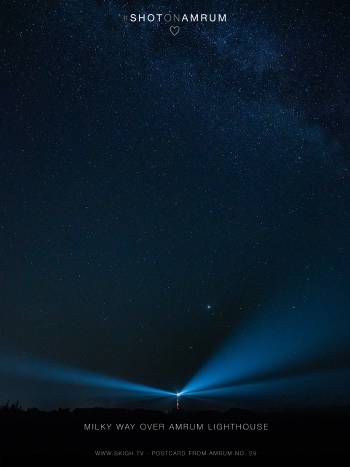 Milky Way over Amrum lighthouse