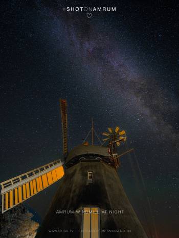 Amrum Windmill at Night