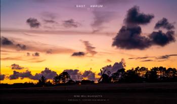 Wind mill silhouette