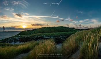 Sunset in the dunes of Amrum