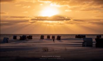Beach Chairs at Sunset | 1/8000s * f1.8 * ISO 100 * 135mm - SAMYANG AF 135mm F1.8 - Sony α7R III Beach Chairs at Sunset