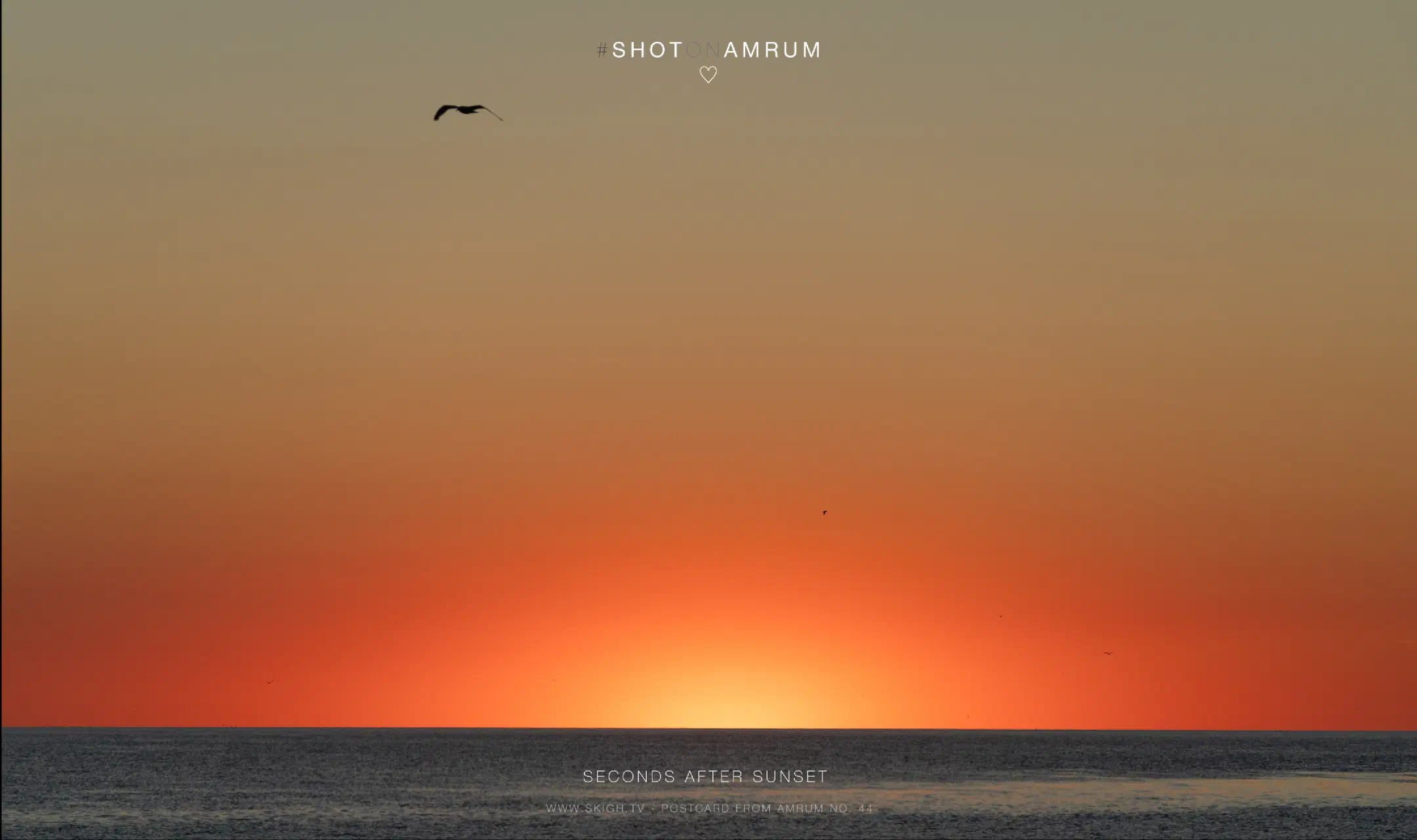 Seconds after sunset