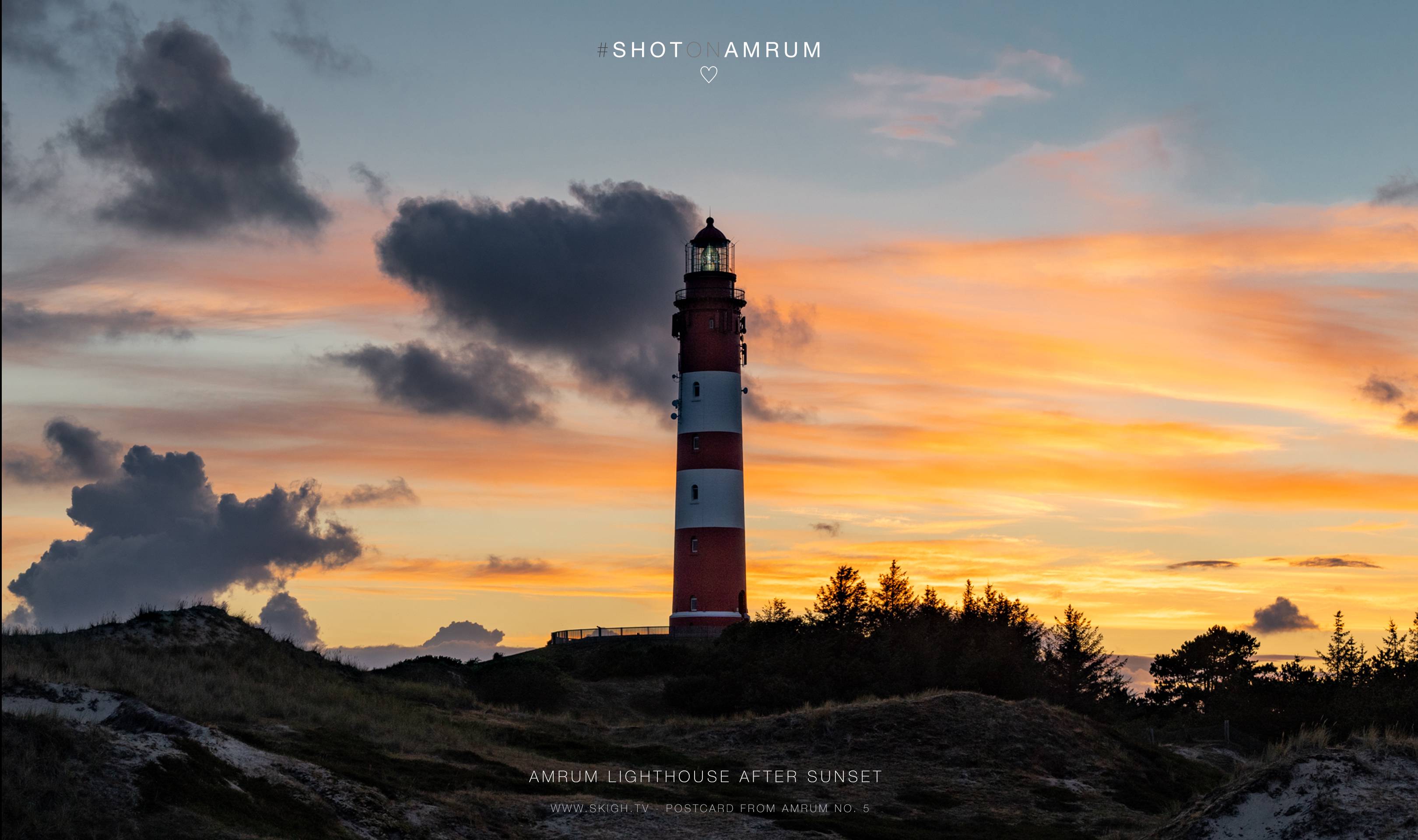 Amrum Lighthouse After Sunset
