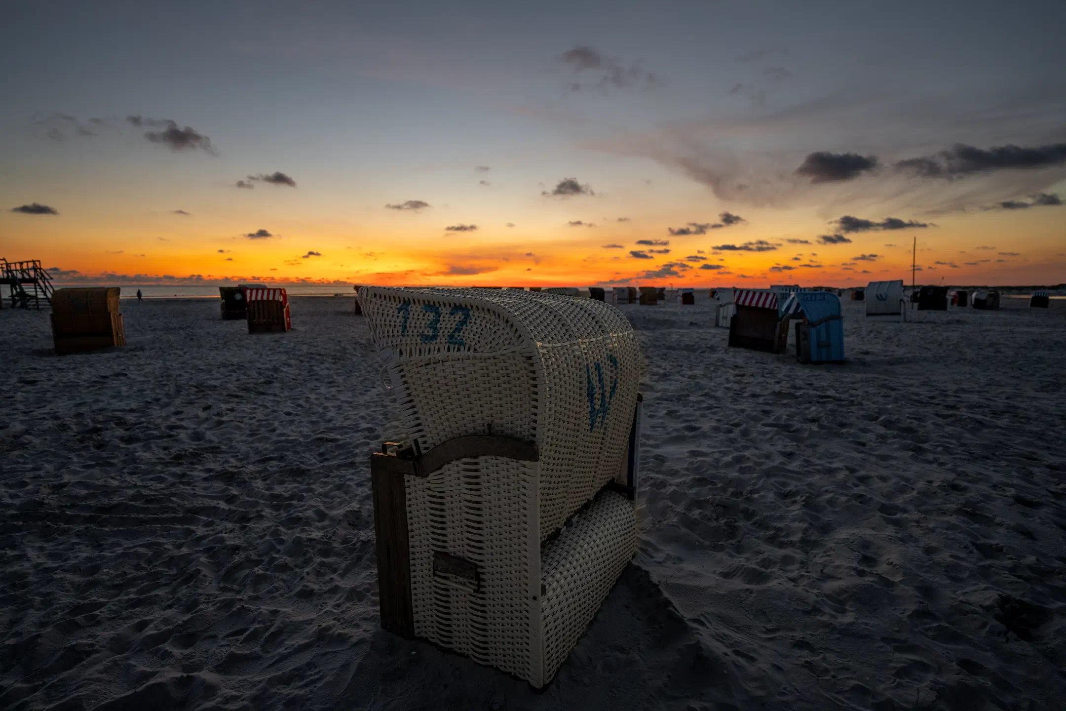 Beach Chair in the Evening Glow