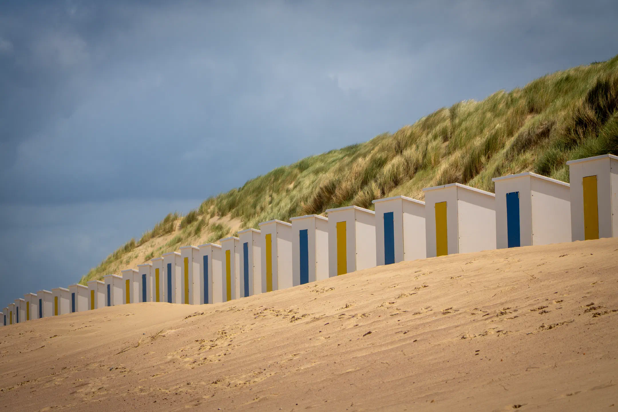 Cadzand beach cabins (many)