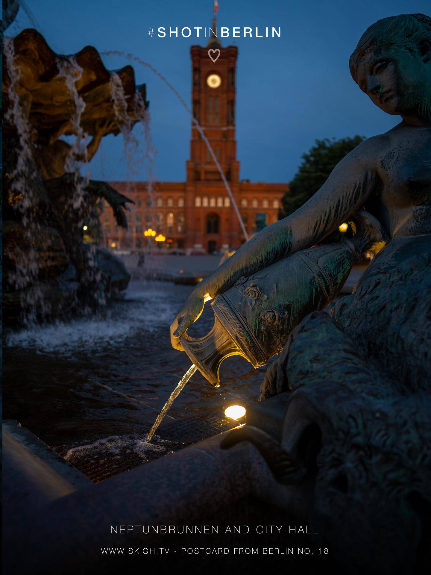 Neptunbrunnen and City Hall | 1/125s * f1.4 * ISO 1250 * 24mm - FE 24mm F1.4 GM - Sony α7 IV Neptunbrunnen and City Hall