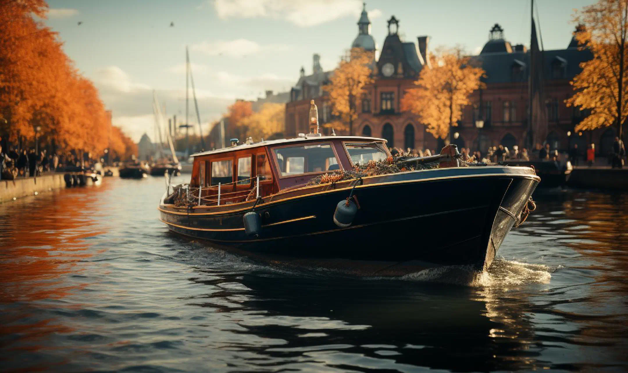 Boat on river Spree