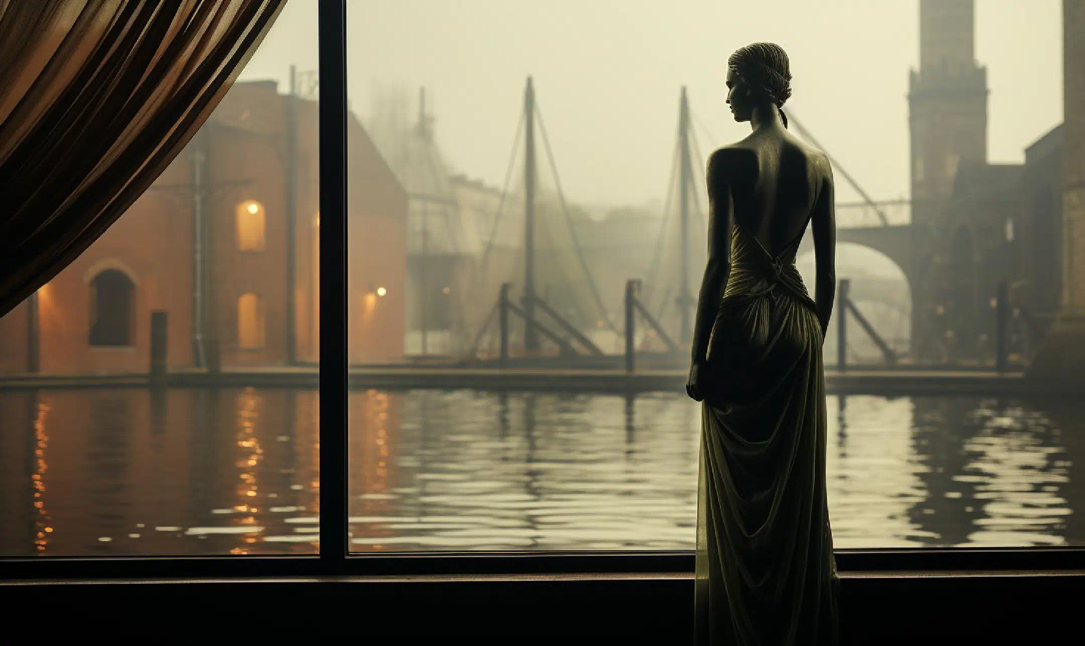 Molecule Man reflections and Oberbaumbrücke