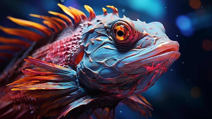 Midjourney's artificial take on: 'A red fish'