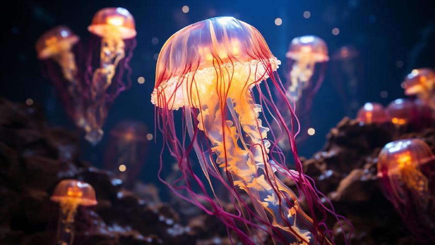 Midjourney's artificial take on: 'True jellyfish'