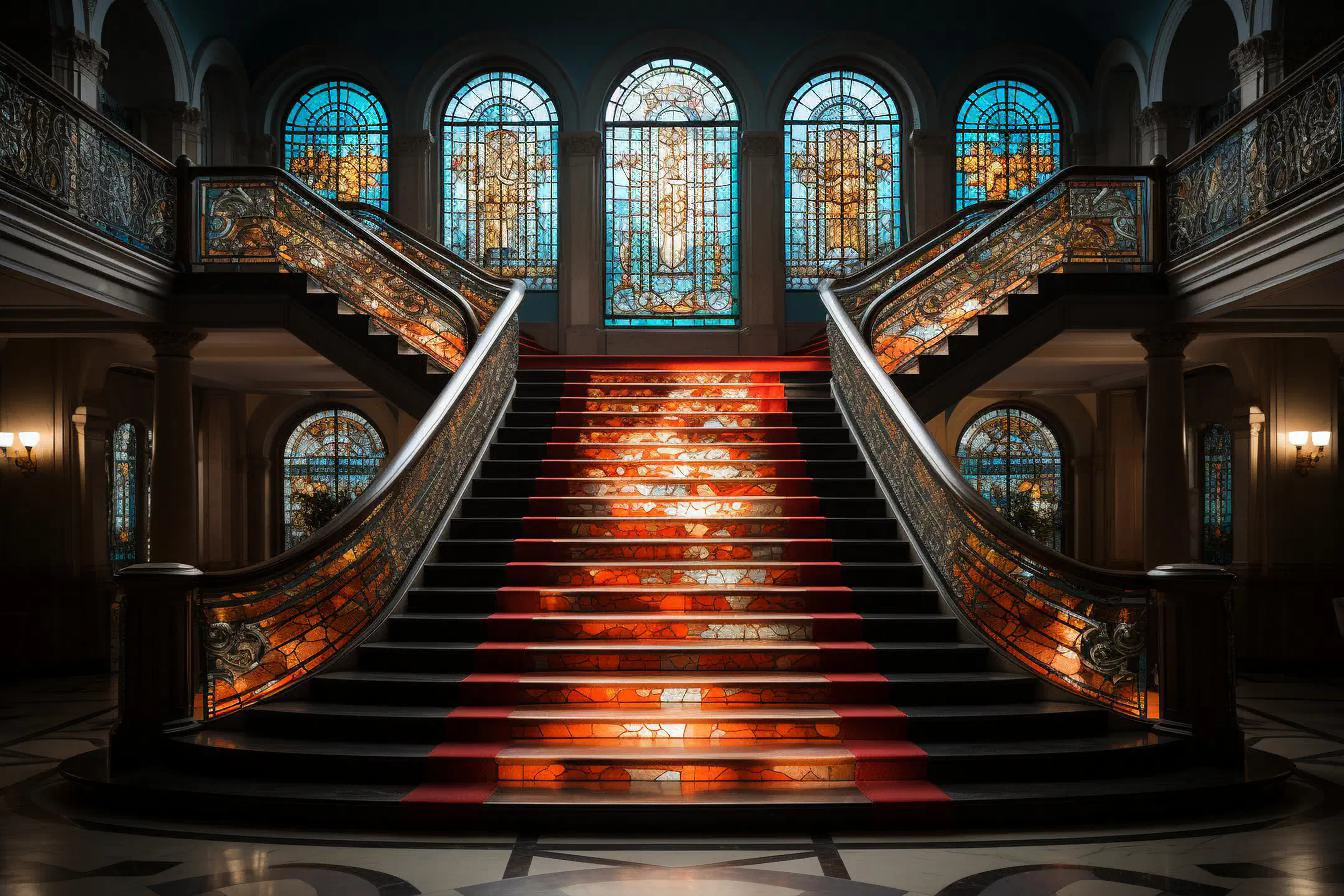 Staircase in Berlin Aquarium