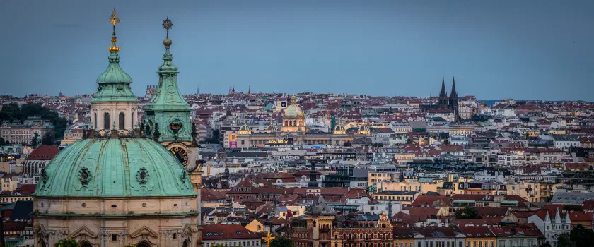 Above the rooftops of Prague