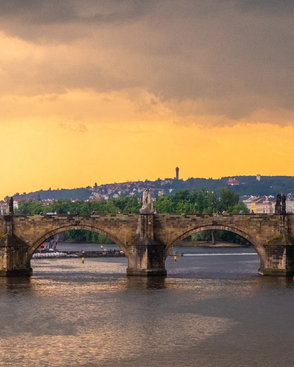 Charles Bridge before the storm