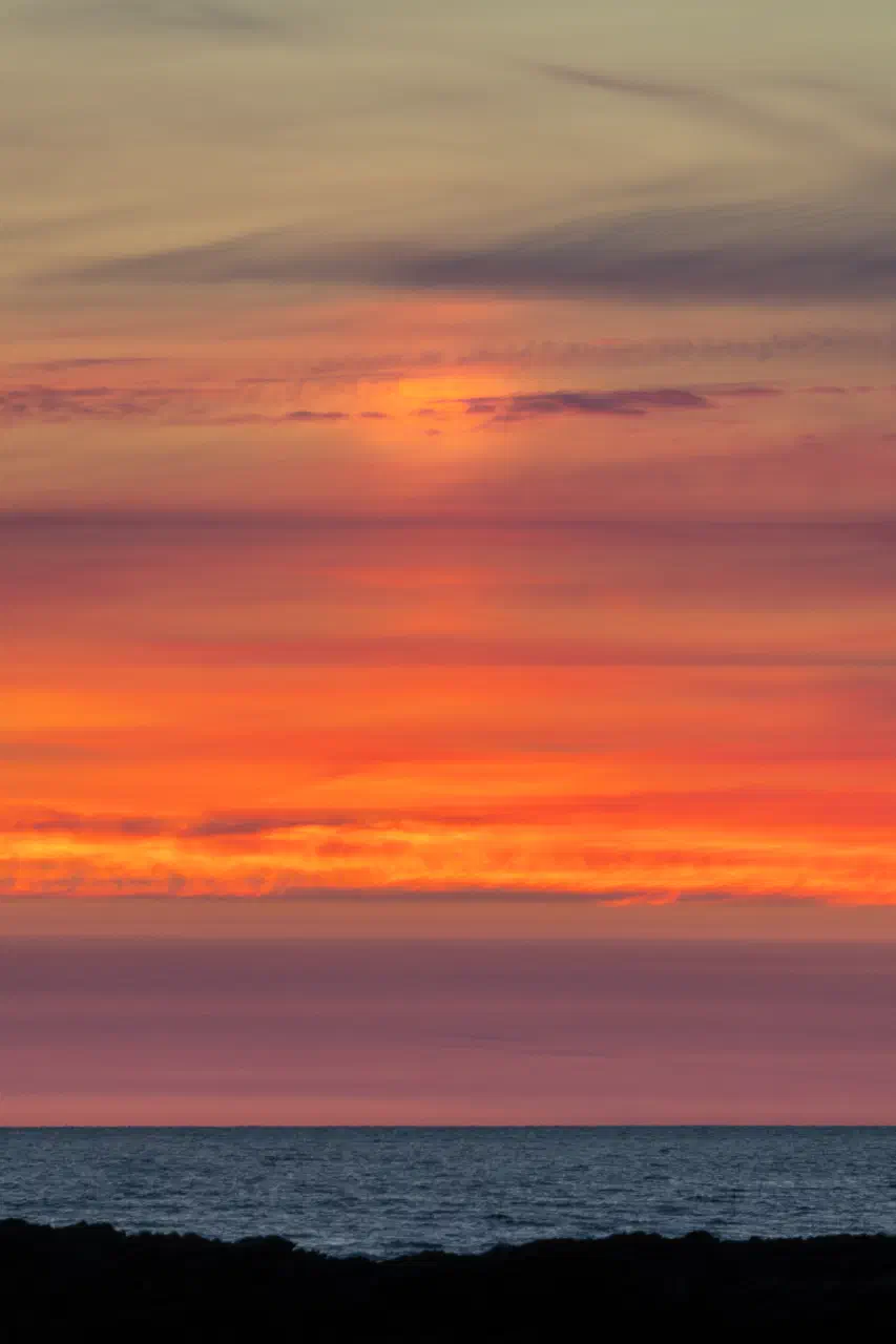 From azure blue to fiery gold
