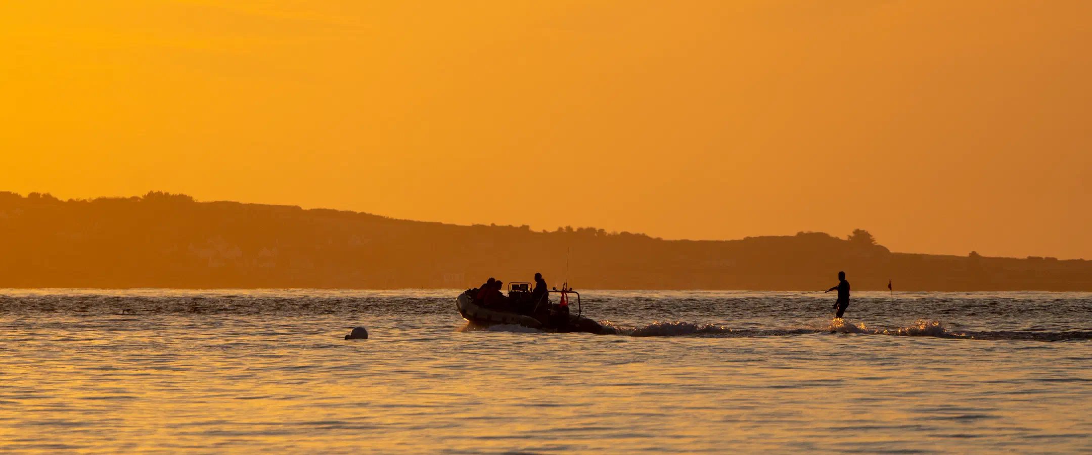 Golden Hour Skiing on the Channel