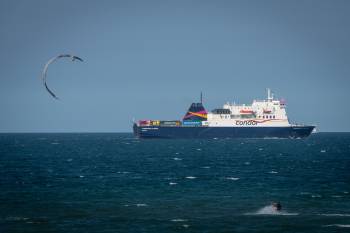 Wind-Assisted Ferry Escort