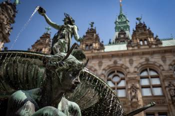 City hall fountain
