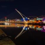 River Liffey and Samuel Beckett Bridge, Dublin