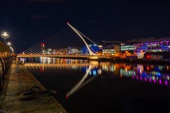 River Liffey and Samuel Beckett Bridge, Dublin