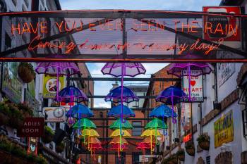 Umbrellas Street, Cathedral Quarter, Belfast