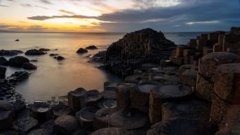 Giant's Causeway after sunset