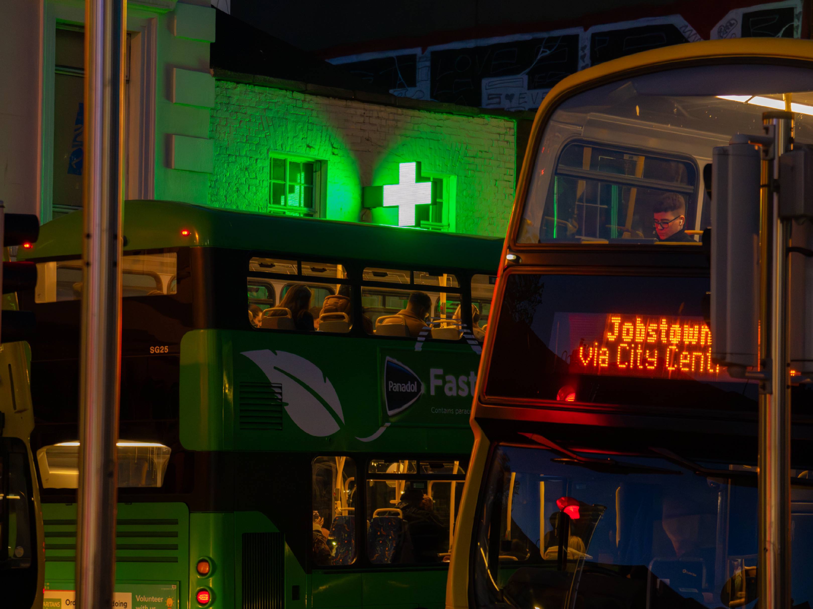 Bus Jam in Dublin