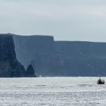 Ship at the Cliffs of Moher