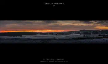 Winter sunset panorama