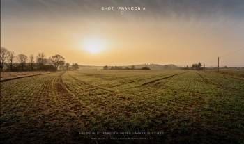 Fields in Uttenreuth under Sahara dust sky