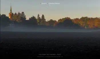 Fog over the football field