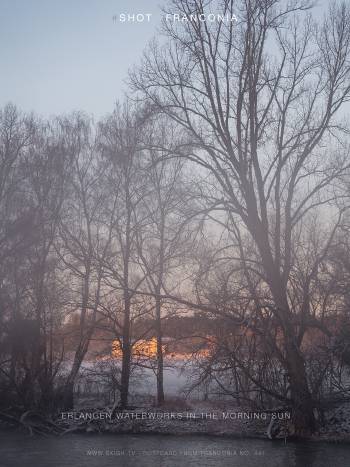 Erlangen Waterworks in the morning sun