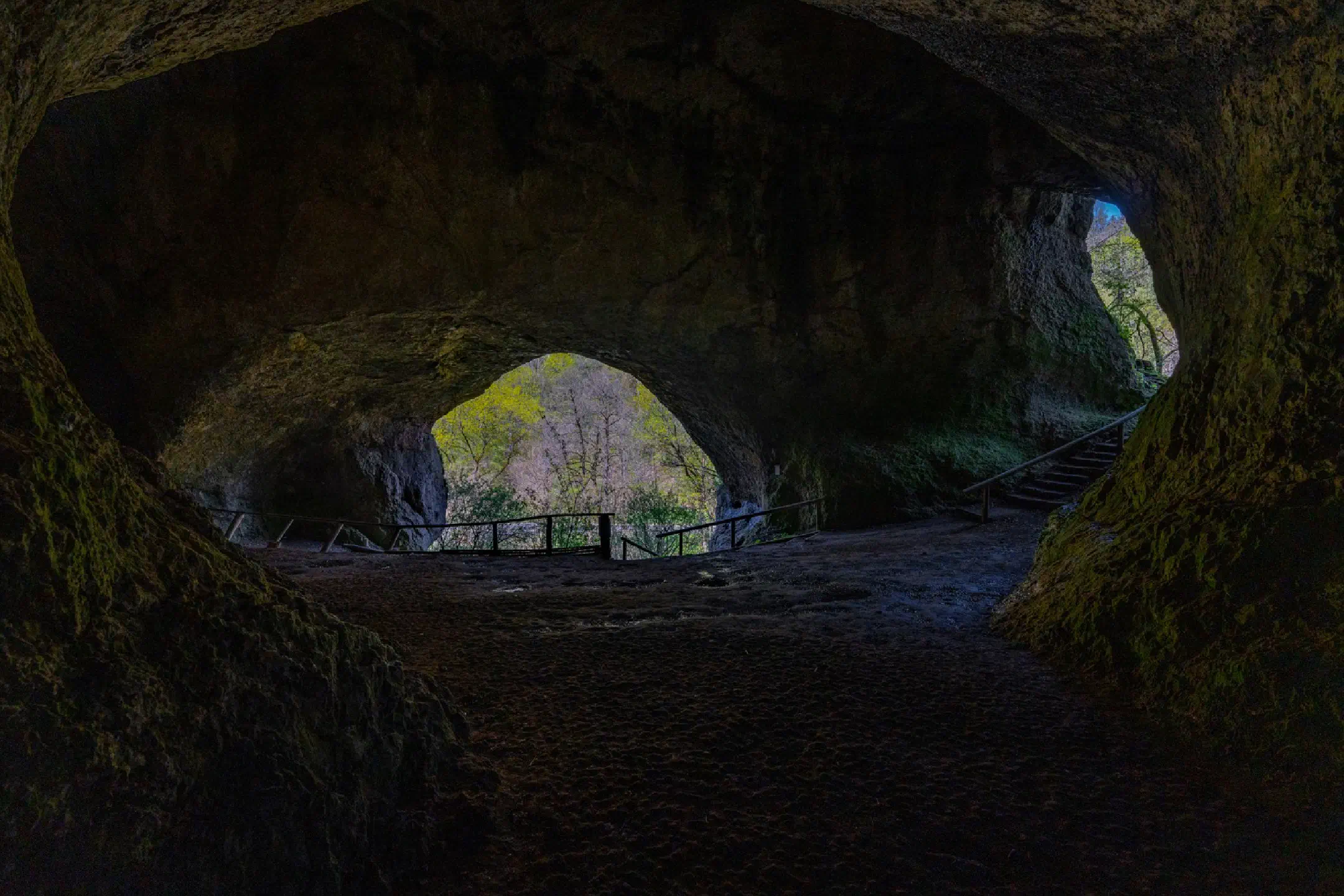 Self-portrait at Ludwigshöhle