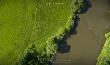 Curved lines along the river Regnitz