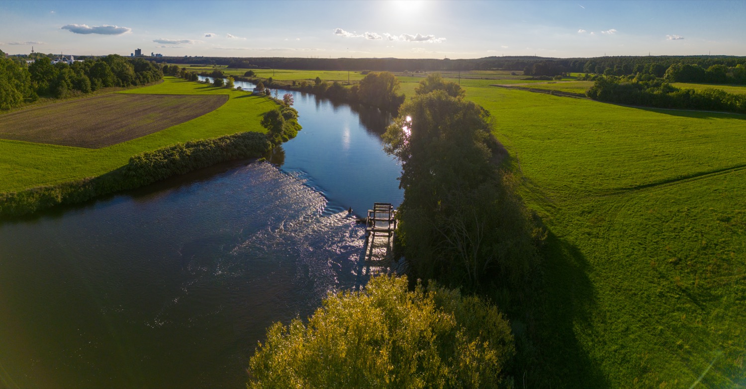 Regnitz water wheel from above