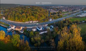 Burgberg and Erlangen from above