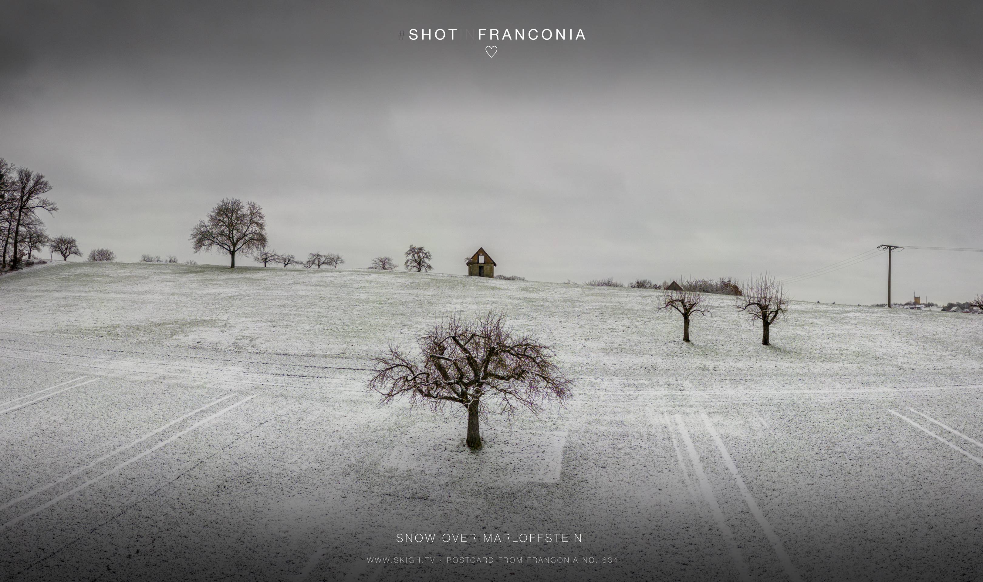Snow over Marloffstein | 1/160s * f1.7 * ISO 100 * 7mm - 6.7 mm f/1.7 - DJI Mini 3 pro Snow over Marloffstein