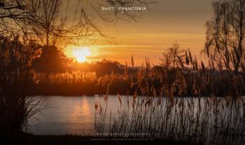 Winter sunset silhouettes