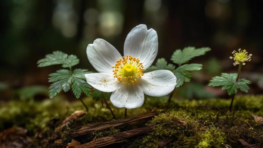 Midjourney's artificial take on: 'Wood Anemone'