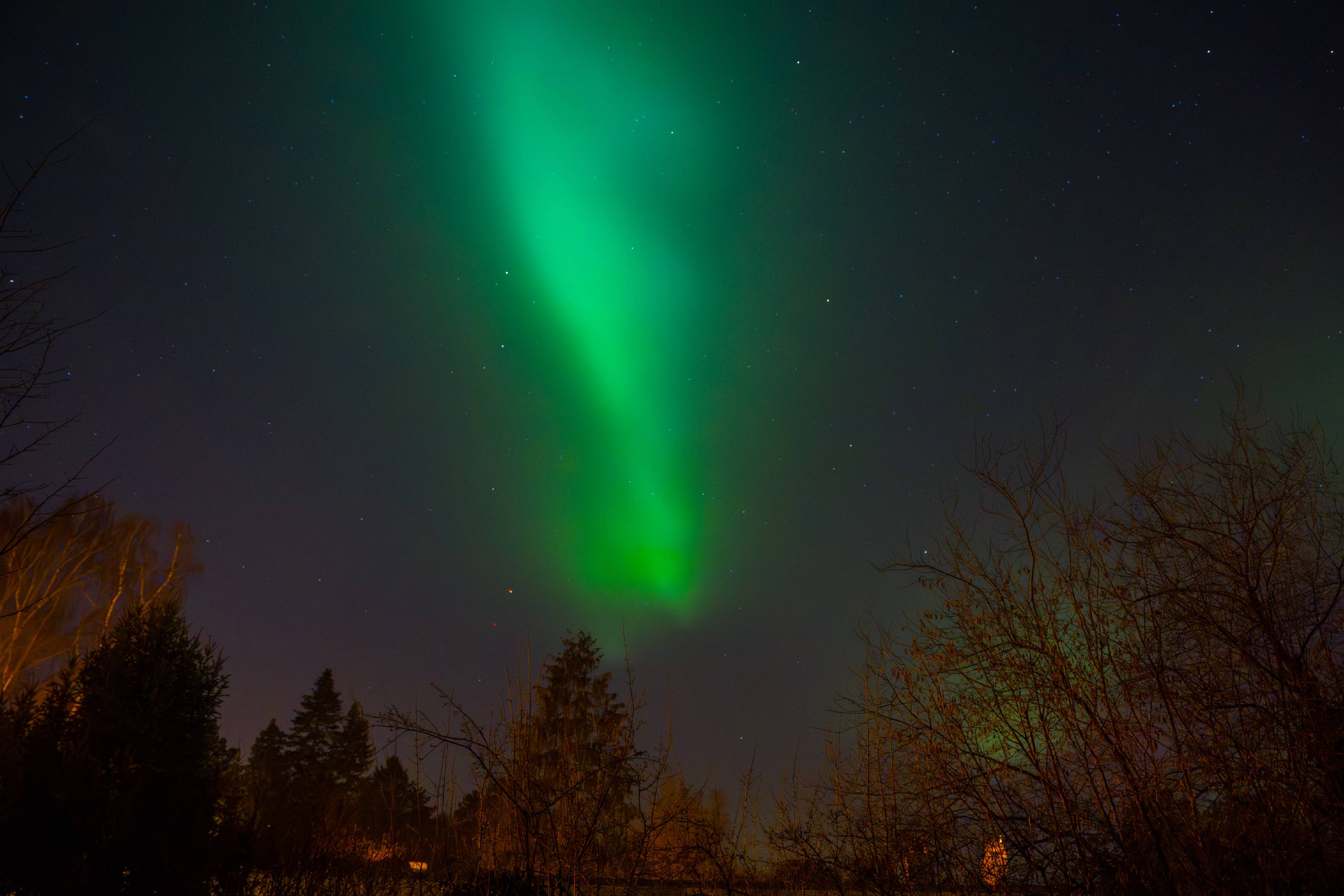 Aurora borealis over Franconia