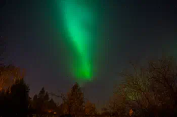 Aurora borealis over Franconia