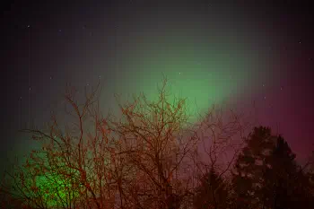 Aurora borealis over Franconia