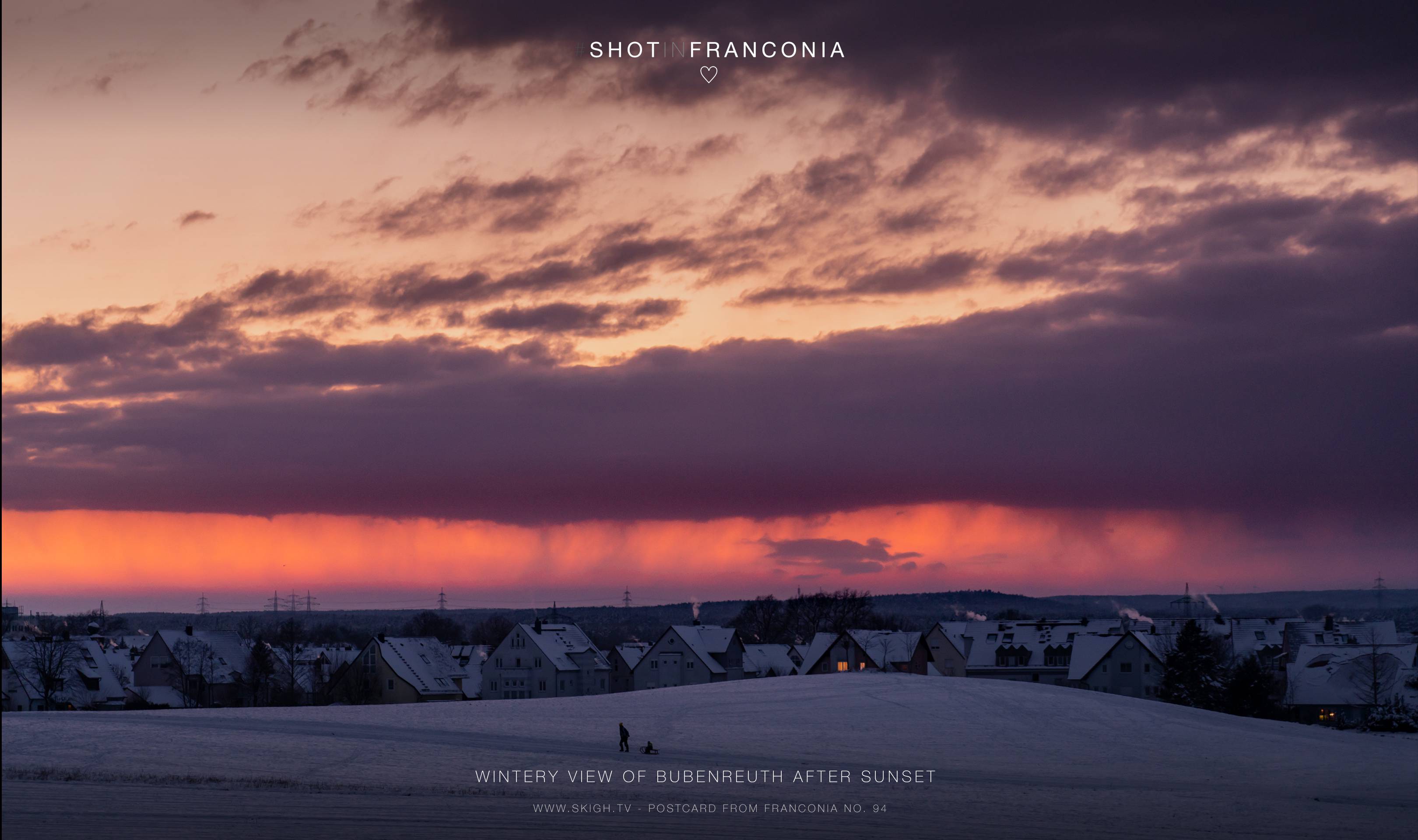 Wintery view of Bubenreuth after sunset | 1/125s * f4 * ISO 400 * 105mm - FE 24-105mm F4 G OSS - Sony α7R III Wintery view of Bubenreuth after sunset