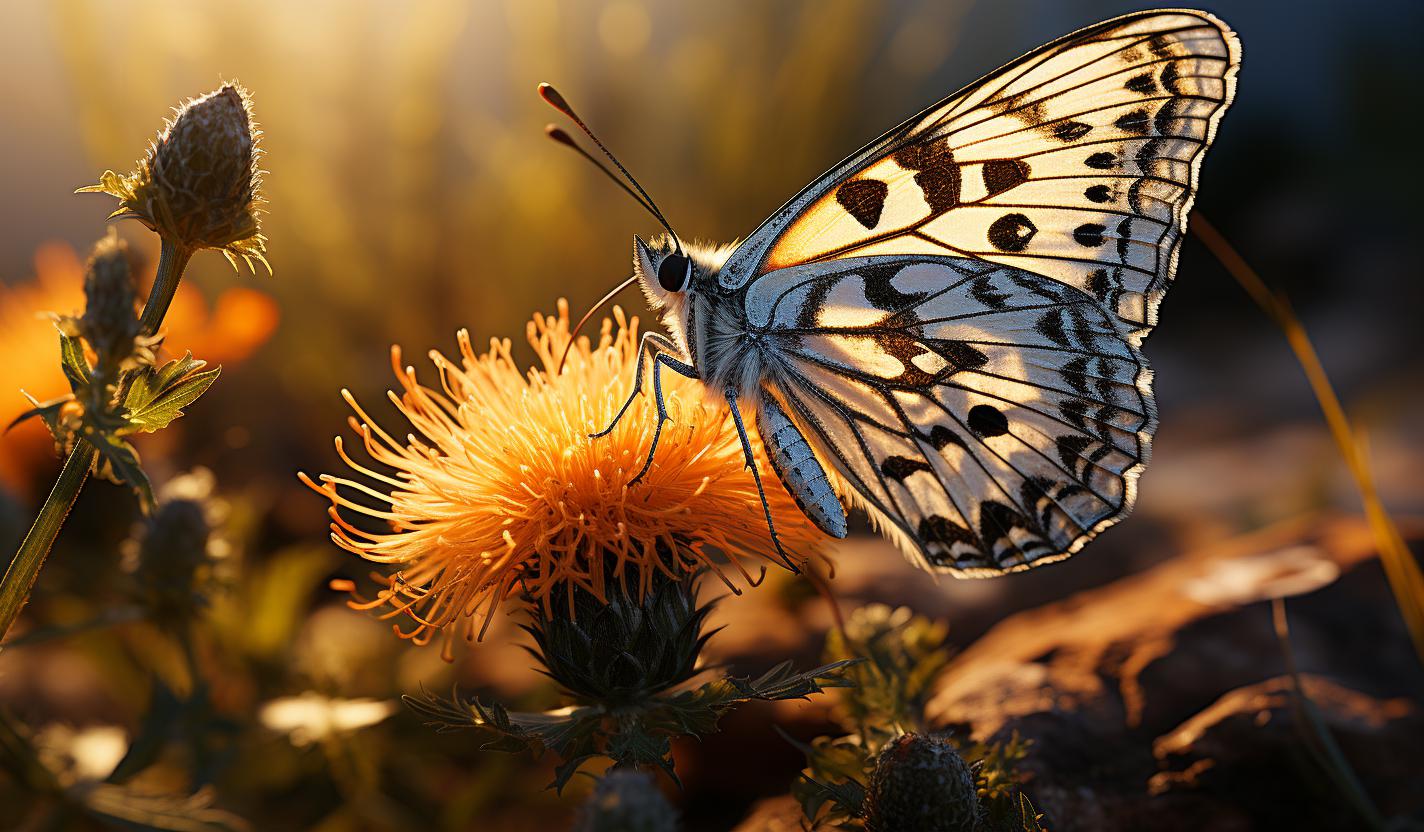 Midjourney prompt: 'a close up image of marbled white, in the style of powerful and emotive portraiture, striped arrangements, samyang 14mm f/2.8 if ed umc aspherical, detailed miniatures, light white and light orange, environmental awareness --ar 128:75 --s 750'