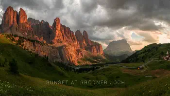 Sunset at Grödner Joch Timelapse